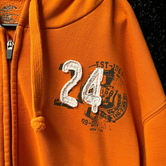 Mens XL SIMPLY FOR SPORTS RUSTIC ORANGE HEAVY ZIP UP HOODIE GREAT CONDITION - Picture 4 of 9